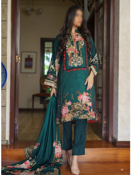 FIRDOUS CLOTHING Resham Linen Collection FRLC D-171A