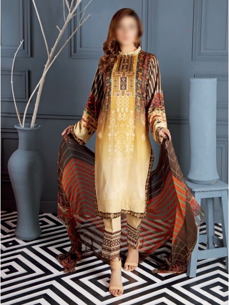 Charizma Linen Embroidered stitched Pakistani  salwar kameez linen dupatta