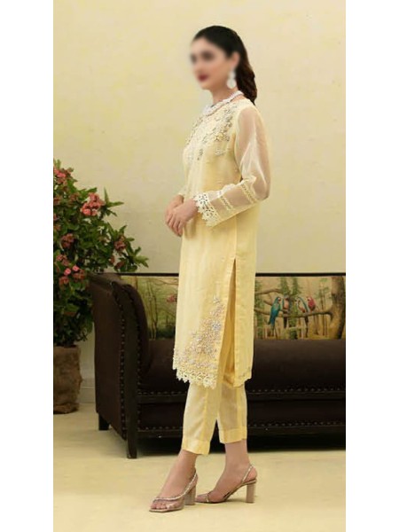 TAWAKKAL Florence Organza Stitched Kurti Embroidered Collection D-1381