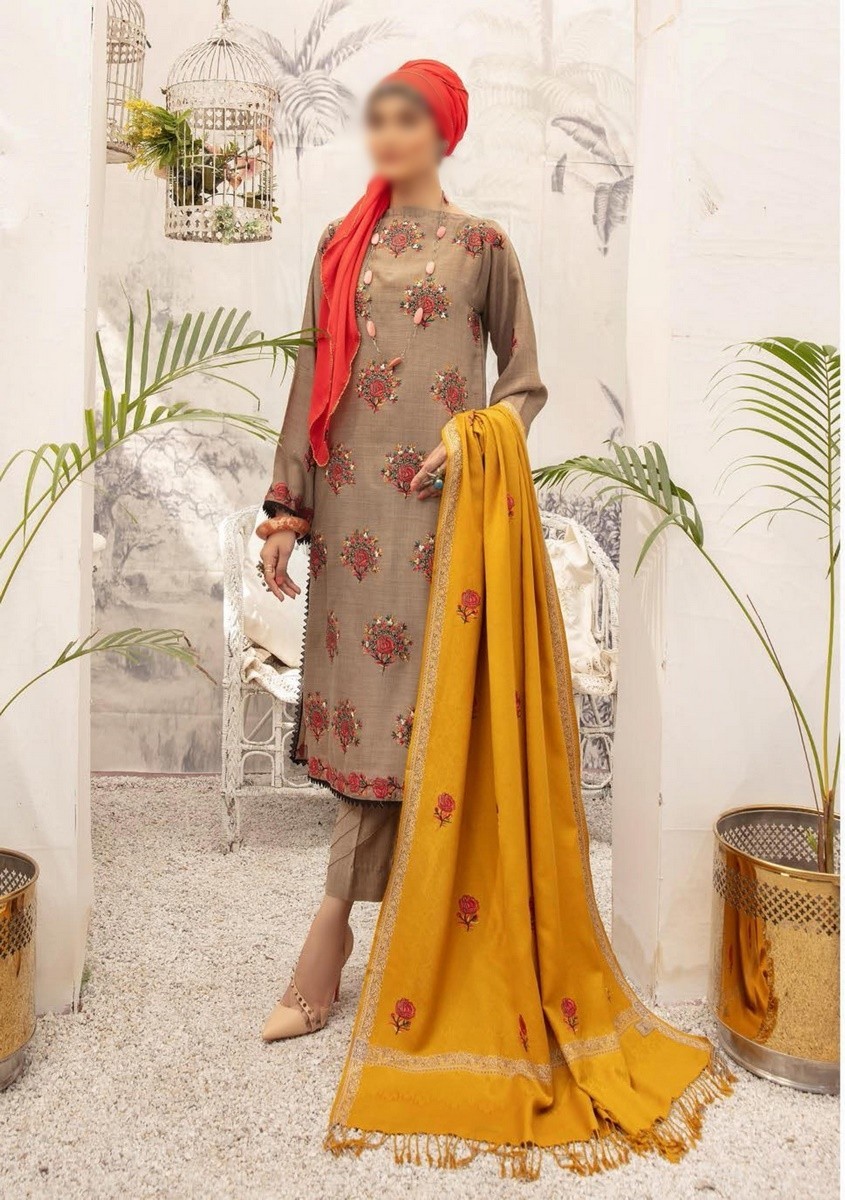 Gul-E-Zar Embroidered Wool Collection D-07