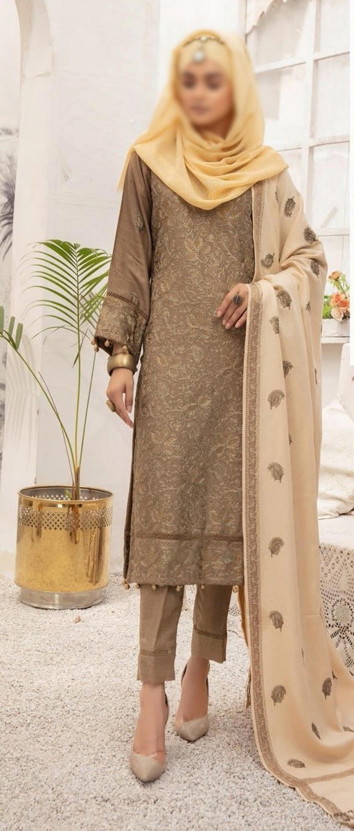 Gul-E-Zar Embroidered Wool Collection D-13