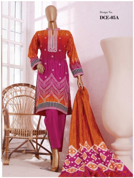 HZ TEXTILE Diamond Range Unstitched Printed & Embroidered Cambric Collection D-DCE 05 A
