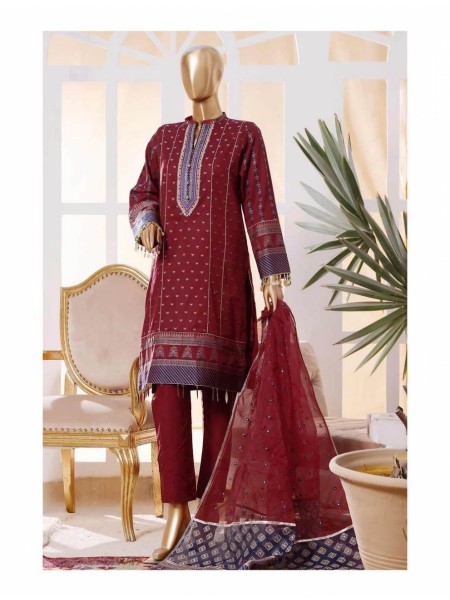 HZ TEXTILE Dynasty Jacquard Embroidered Fancy Dupatta Collection D-DJE -02