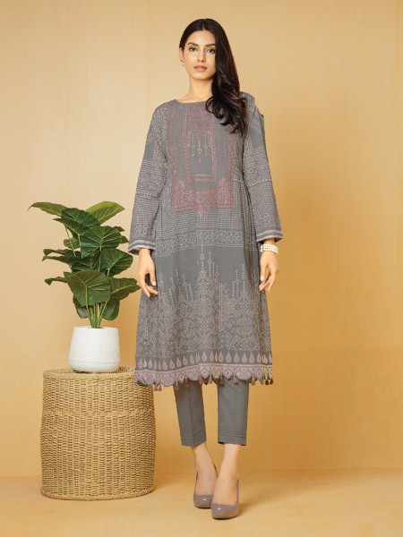 Edenrobe Women Unstitched Nayab Collection - EWU22V1-23609 Unstitched Grey Embroidered Lawn 1 Piece
