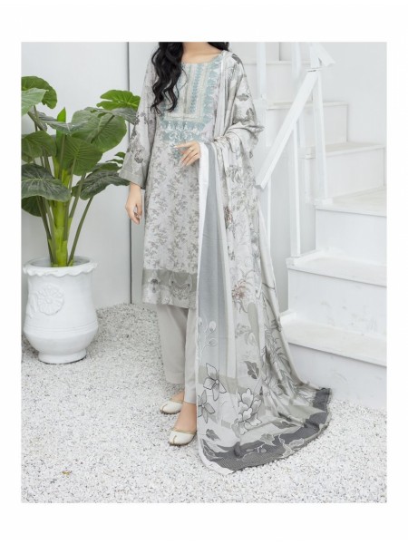 Ghazal Digital Embroidered Wool Collection by Amna khadija AGD 07