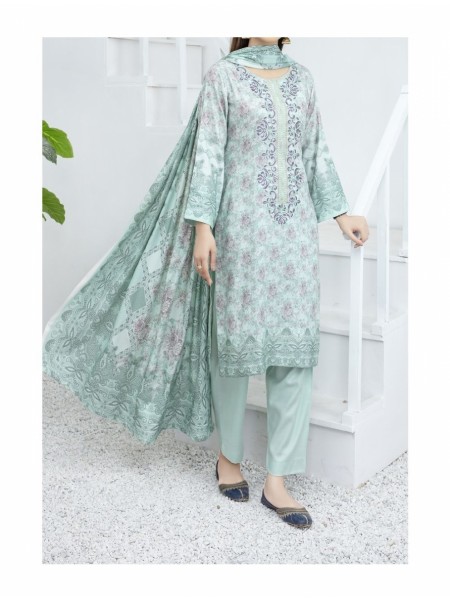 Ghazal Digital Embroidered Wool Collection by Amna khadija AGD 08