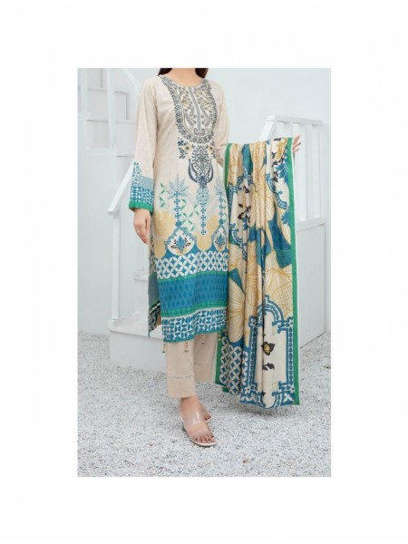 Saarya Digital Jacquard Linen with Embroidery by Amna khadija ASD 2005