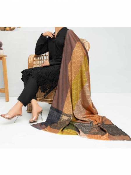 Amna Khadija Bagicha Dhanak Schiffli Embroidered Collection BE 03