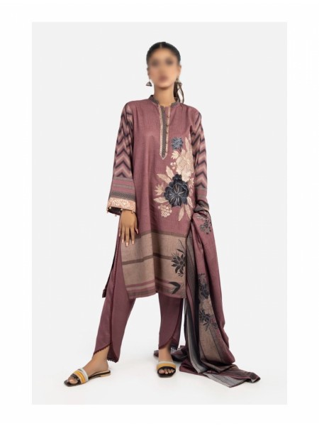 Amna Khadija Jaipur Digital and Embroidered Dhanak Wool JDE 11