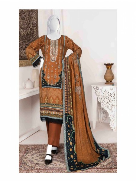 Amna Khadija Shahtaj Printed and Embroidered Linen Collection SE 08