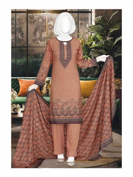Amna Khadija Zaariya Digital Printed Peach Slub Collection ZP 06