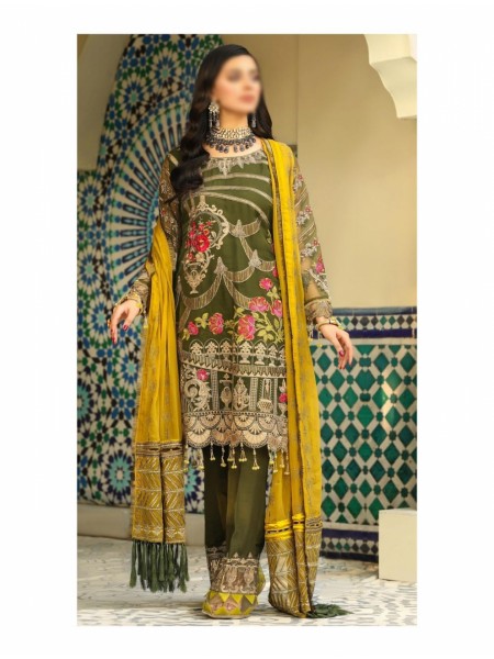 Areesha Luxury Formal Collection Vol 15 Olive Orchid