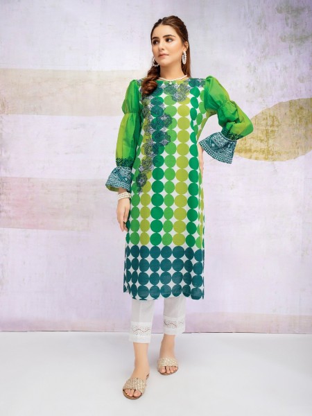 Edenrobe Women Unstitched Talaash Collection - EWU21V8-21709 Unstitched Green Embroidered Khaddar 1 Piece