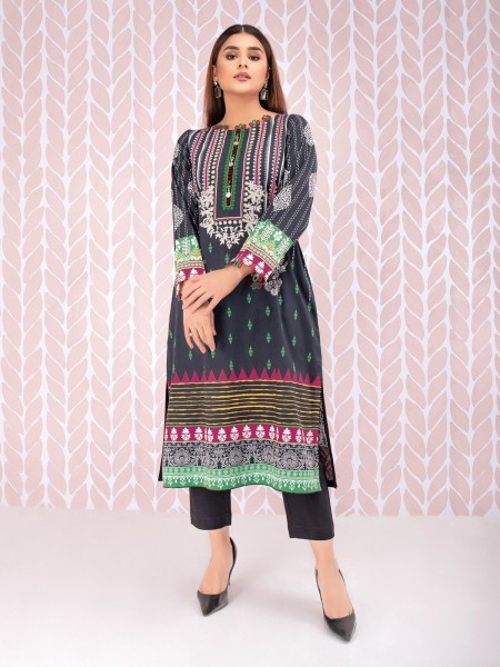 Edenrobe Women Unstitched Talaash Collection - EWU21V8-21730 Unstitched Blue Embroidered Cotton 1 Piece