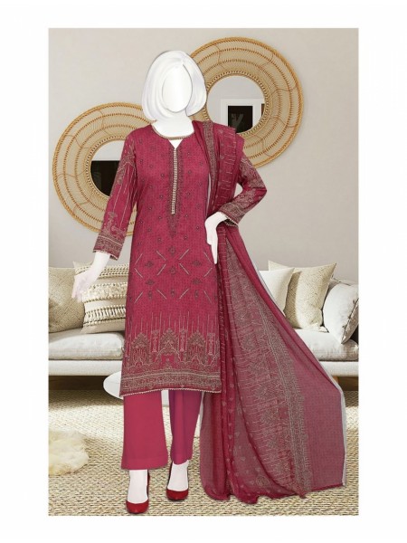 Amna Khadija Kahkashan Digital Printed and Embroidered Linen Collection KL 05