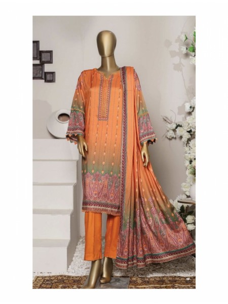 Bin Saeed Printed Linen Collection D 12