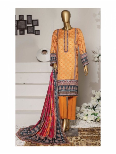 Bin Saeed Printed Linen Collection D 15