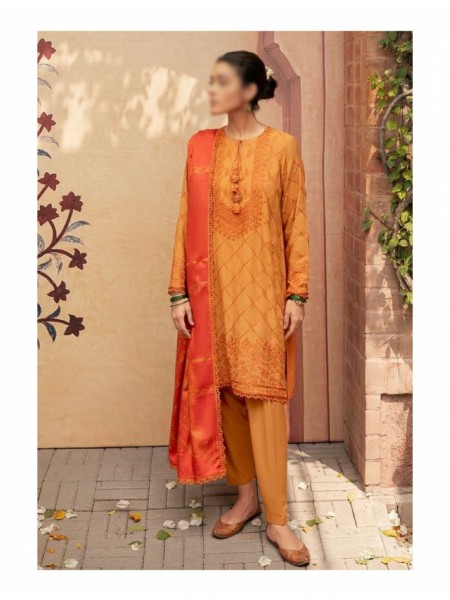 Cross Stitch Winter Edit Khaddar Linen Unstitched Collection 2022 OCHRE TAN