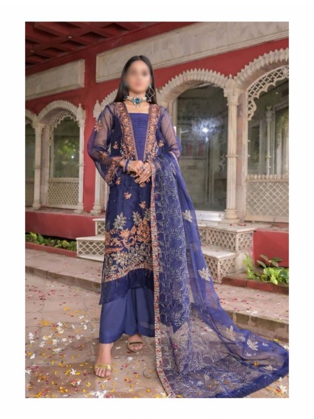 MEHR-O-MAH Luxury Embroidered Organza Collection by Soghat Creation Design 04