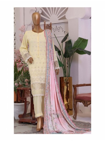 Sadabahar Karandi Chikan Kari with Shawl Collection Design 04