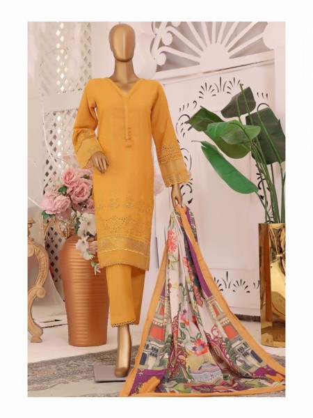 Sadabahar Karandi Chikan Kari with Shawl Collection Design 09