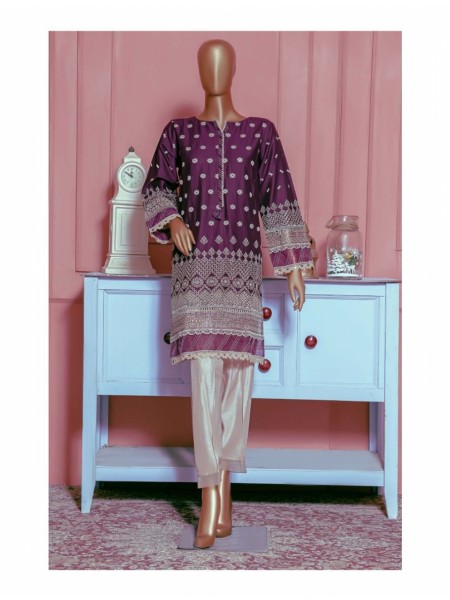 Sadabahar Stitched Chikankari Self Cotton Kurti Collection Design 03