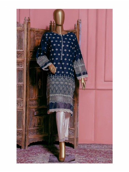 Sadabahar Stitched Chikankari Self Cotton Kurti Collection Design 05