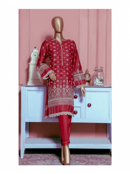 Sadabahar Stitched Chikankari Self Cotton Kurti Collection Design 12