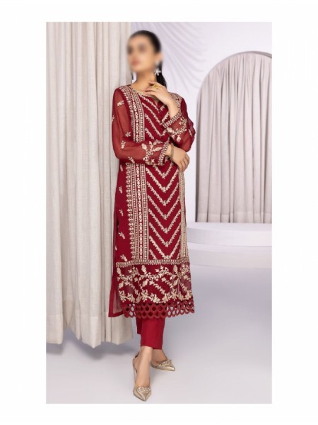 Azure Luxury Formals Unstitched Shirts Collection Sangria