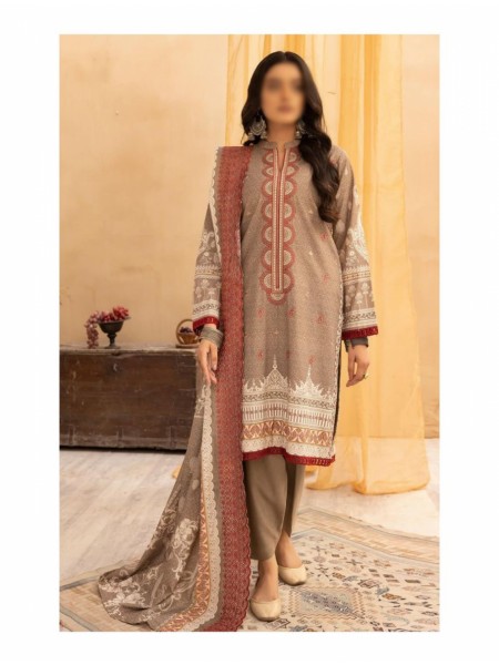 Johra Orchid Embroidered Printed Khaddar Collection JH 414