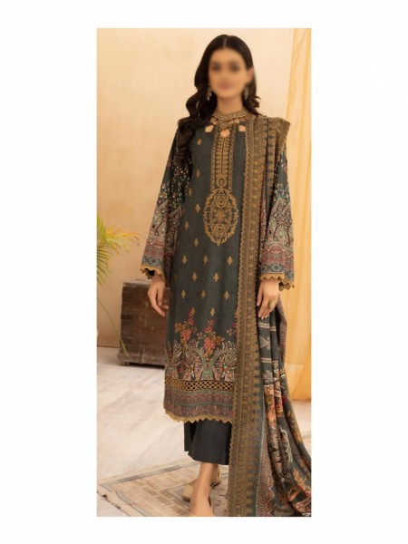 Johra Orchid Embroidered Printed Khaddar Collection JH 419