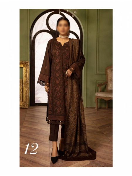 Mahee's Exclusive Embroidered Peach Leather Collection Design 12