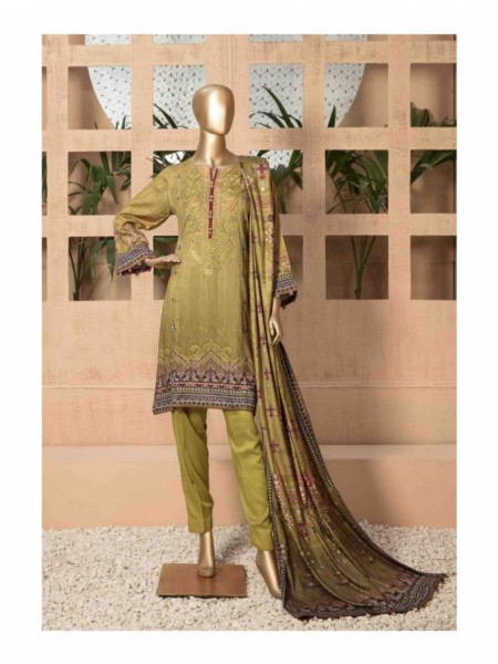 MISHAAL Cotail Embroidered Digital Printed Collection 2022 By Tawakkal Fabrics D 7788
