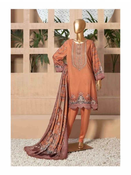 MISHAAL Cotail Embroidered Digital Printed Collection 2022 By Tawakkal Fabrics D 7795