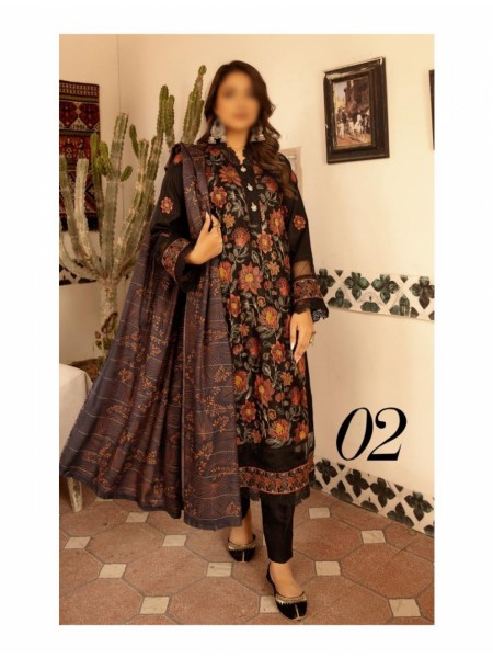 Pearl Embroidered Wool Marina Collection By Riaz Arts Design 02