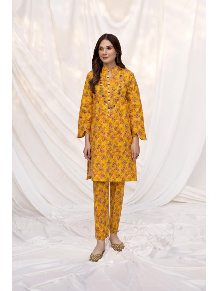 Blumm by Esra Stitched 2 Piece Printed Cambric Chp-02 Collection 2022-B-03-Yellow