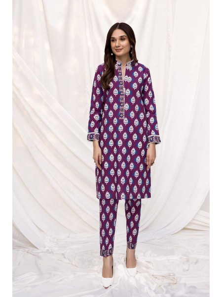 Blumm by Esra Stitched 2 Piece Printed Cambric Chp-02 Collection 2022-B-04-Purple