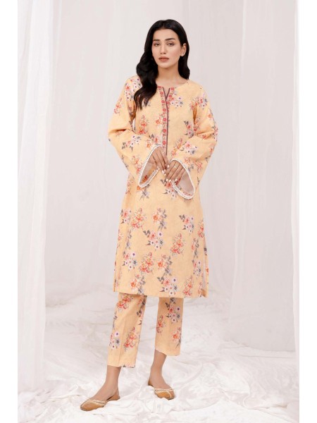 Blumm by Esra Stitched 2 Piece Printed Cambric Collection 2022-BES-06-Fawn