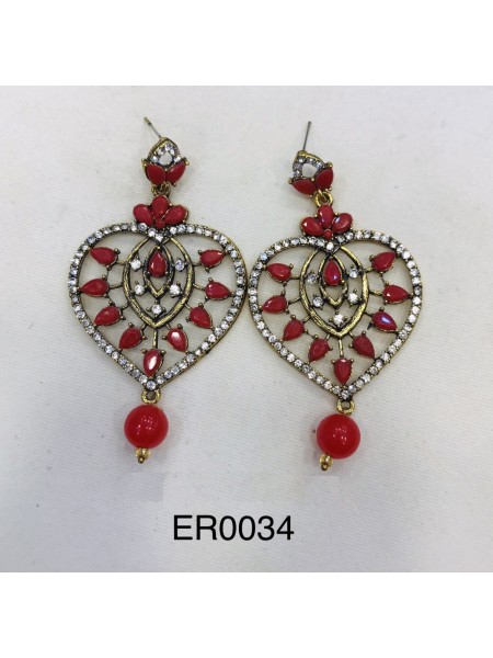 EARING ER-0034 RED HEART