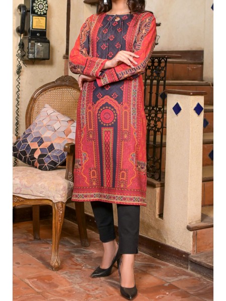 Rafia Khas Stitched Digital Print Khaddar Shirt Collection2022-DPKHK-33