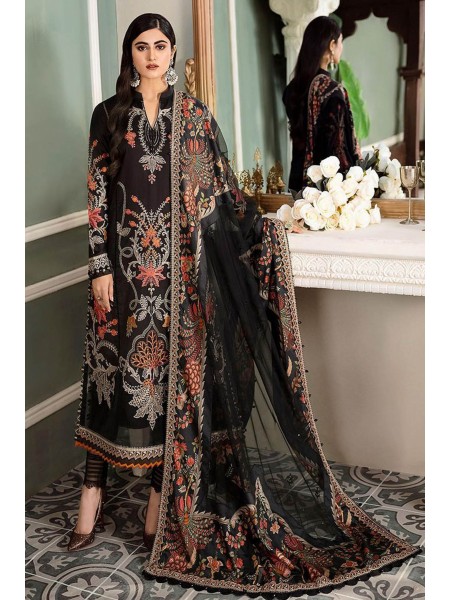 Maria B Sateen Unstitched 3 Piece Embroidered Collection 2022-D-05