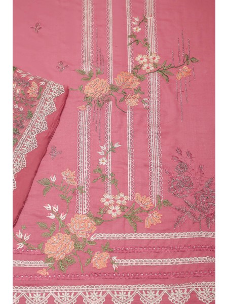 Millat Arts by Shomi Unstitched 3 Piece Embroidered Linen Collection 2023-D-1871-Pink