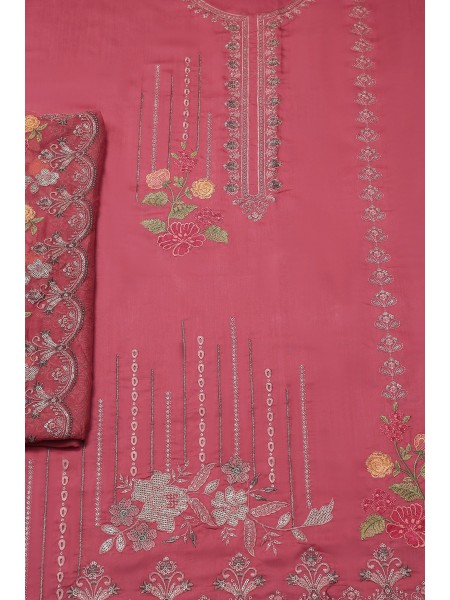 Millat Arts by Shomi Unstitched 3 Piece Embroidered Viscose Collection 2023-D-1905-Pink