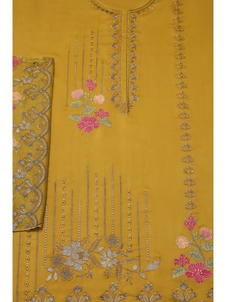 Millat Arts by Shomi Unstitched 3 Piece Embroidered Viscose Collection 2023-D-1905-Yellow