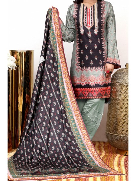 Muskan by Javed Arts Unstitched 3 Piece Digital Printed Gala Winter Collection 2022-MG-09