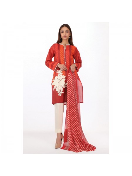 Orient Unstitched 2 Piece Printed Cambric Shirt and Chiffon Dupatta 376753201_PK-1862840068