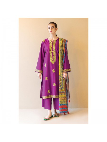 Orient Unstitched 3 Piece Embroidered Cambric Shirt Cambric Pant and Lawn Dupatta 376756746_PK-1862851675