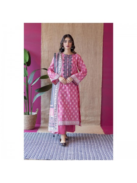 Orient Unstitched 3 piece suit for womenEmbroidered Khaddar Shirt Khaddar Pant and Khaddar Dupatta 361993694_PK-1811936645