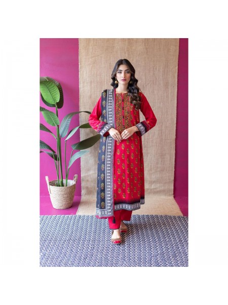 Orient Unstitched 3 piece suit for womenEmbroidered Khaddar Shirt Khaddar Pant and Khaddar Dupatta 361994472_PK-1811932700