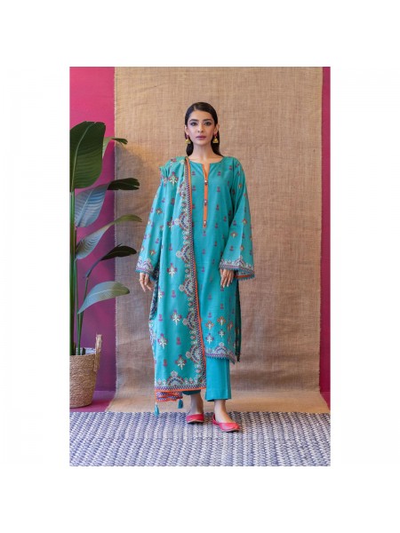Orient Unstitched 3 piece suit for womenFlat Bed Printed Khaddar Shirt Khaddar Pant and Khaddar Dupatta 361996150_PK-1811932997
